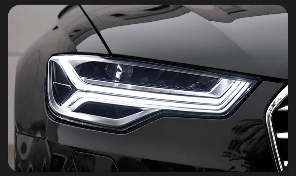 Lampy Przednie Audi A6 C7 LED z DRL, Dynamicznym Sygnałem, Światłami Mijania i Drogowymi (2012-2018) A6L - Multigenus