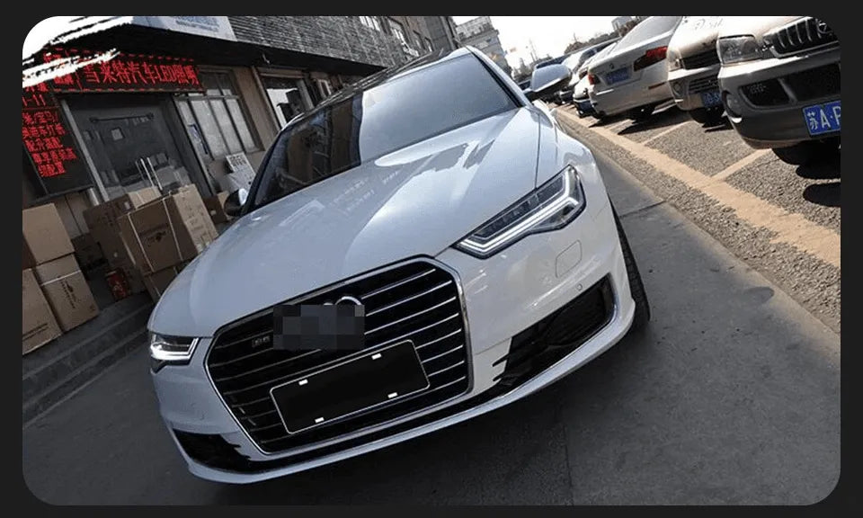 Lampy Przednie Audi A6 C7 LED z DRL, Dynamicznym Sygnałem, Światłami Mijania i Drogowymi (2012-2018) A6L - Multigenus