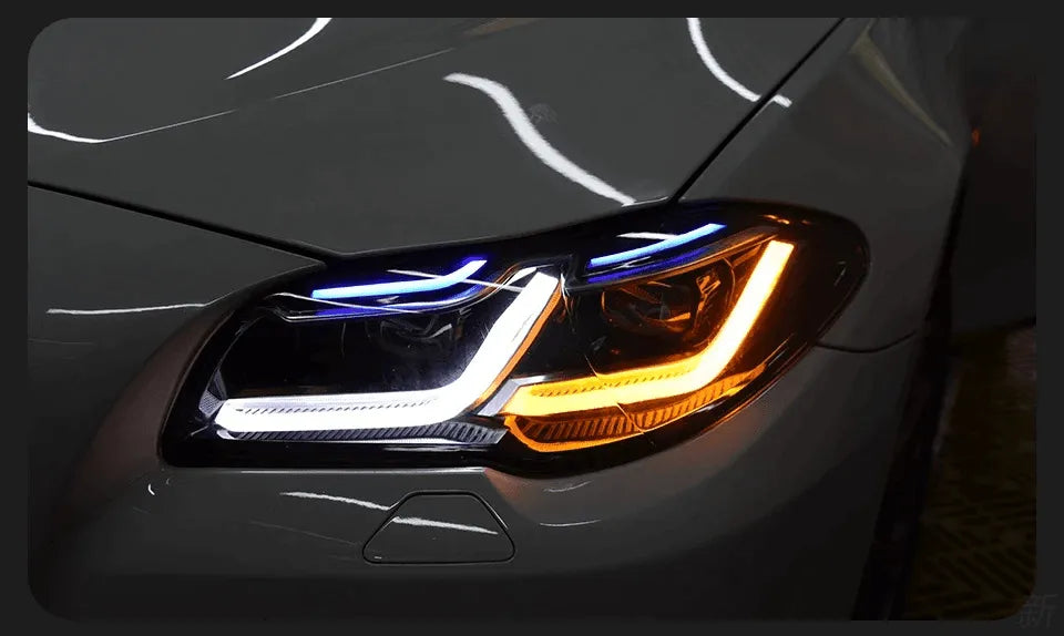 Lampy przednie BMW F10 F18 F11 LED Reflektory Projektory 2010 - 2016 Sygnał DRL - Multigenus