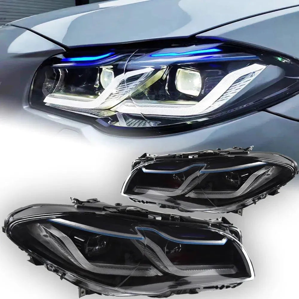 Lampy przednie BMW F10 F18 F11 LED Reflektory Projektory 2010 - 2016 Sygnał DRL - Multigenus