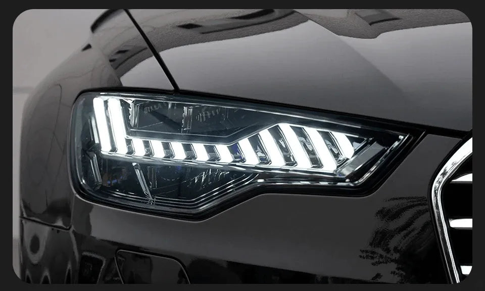 Lampy Przednie do Audi A6 C7 w Designie A7 z LED i DRL z Dynamicznym Sygnałem i Reflektorem Dwustronnym (2012-2015) - Multigenus