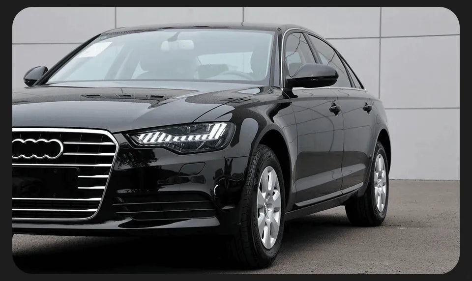 Lampy Przednie do Audi A6 C7 w Designie A7 z LED i DRL z Dynamicznym Sygnałem i Reflektorem Dwustronnym (2012-2015) - Multigenus