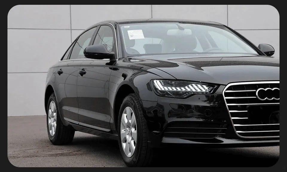 Lampy Przednie do Audi A6 C7 w Designie A7 z LED i DRL z Dynamicznym Sygnałem i Reflektorem Dwustronnym (2012-2015) - Multigenus