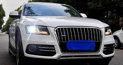 Lampy przednie do Audi Q5 2009-2018 - Reflektor LED z soczewką projekcyjną, sygnałem, DRL, lampa przednia samochodowa - Multigenus