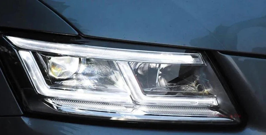 Lampy przednie do Audi Q5 2009-2018 - Reflektor LED z soczewką projekcyjną, sygnałem, DRL, lampa przednia samochodowa - Multigenus