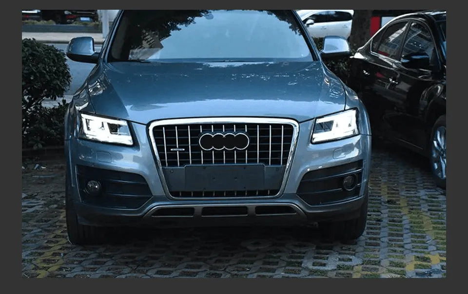 Lampy przednie do Audi Q5 2009-2018 - Reflektor LED z soczewką projekcyjną, sygnałem, DRL, lampa przednia samochodowa - Multigenus