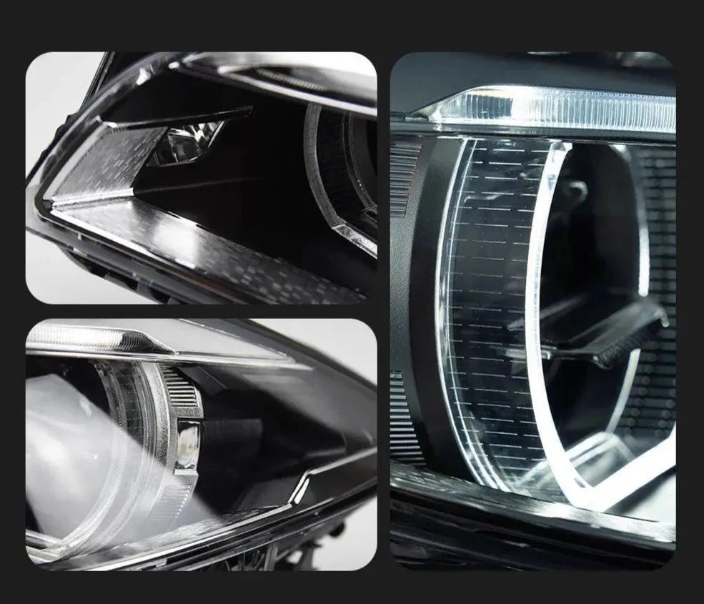 Lampy przednie do BMW F10 - Reflektory LED 2010 - 2016 520i 525i 530i F18 z Projektorową Soczewką i DRL - Multigenus