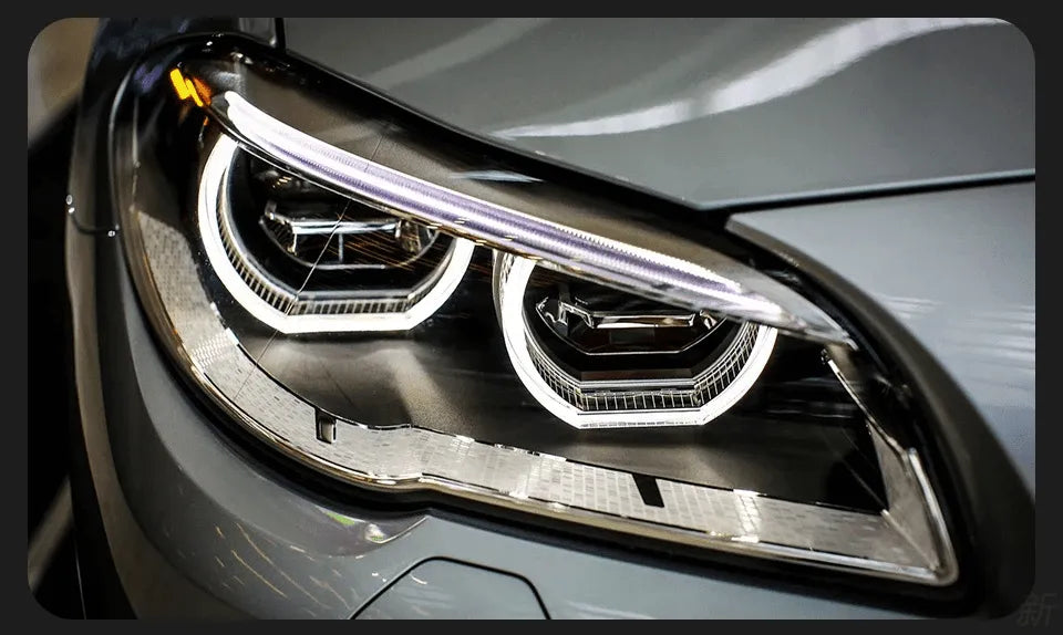 Lampy przednie do BMW F10 - Reflektory LED 2010 - 2016 520i 525i 530i F18 z Projektorową Soczewką i DRL - Multigenus