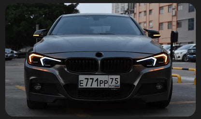 Lampy przednie do BMW F30 F31 Reflektory samochodowe LED z soczewką DRL - Multigenus