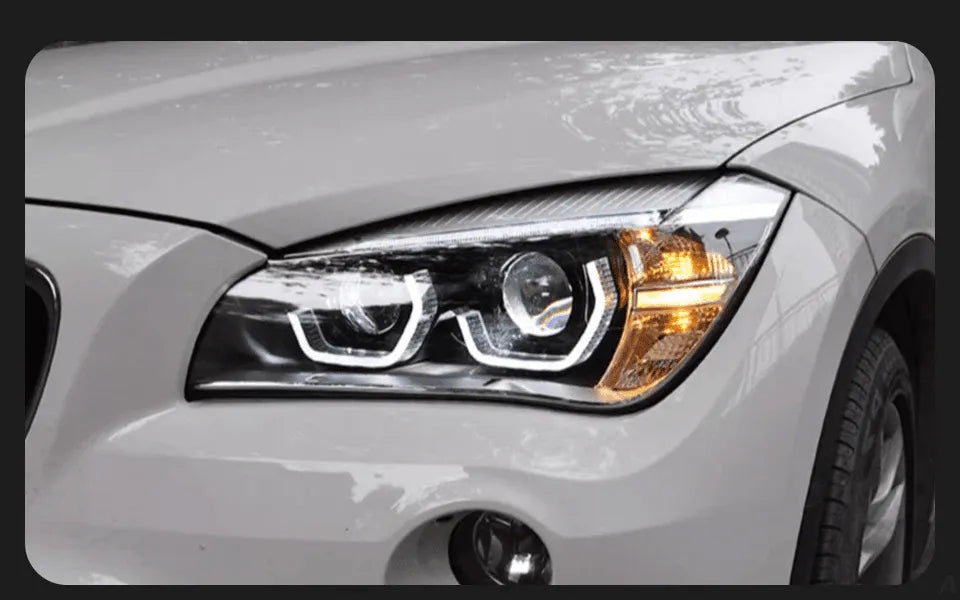 Lampy Przednie do BMW X1 E84 Stylizowane LED z Projektorową Soczewką, AngelEye, DRL i Lampami HID Bi-Xenon (2011-2015) - Multigenus