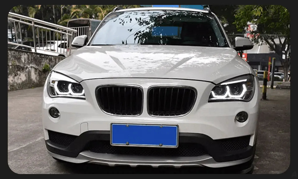 Lampy Przednie do BMW X1 E84 Stylizowane LED z Projektorową Soczewką, AngelEye, DRL i Lampami HID Bi-Xenon (2011-2015) - Multigenus