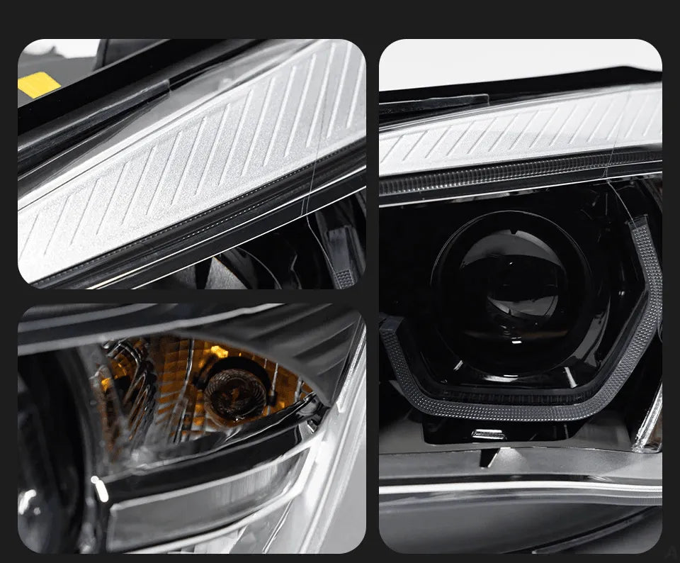 Lampy Przednie do BMW X1 E84 Stylizowane LED z Projektorową Soczewką, AngelEye, DRL i Lampami HID Bi-Xenon (2011-2015) - Multigenus