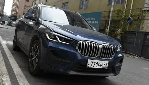 Lampy Przednie do BMW X1 LED z Projektorową Soczewką, DRL i Sygnałem (2017-2021) F48 F49 - Multigenus