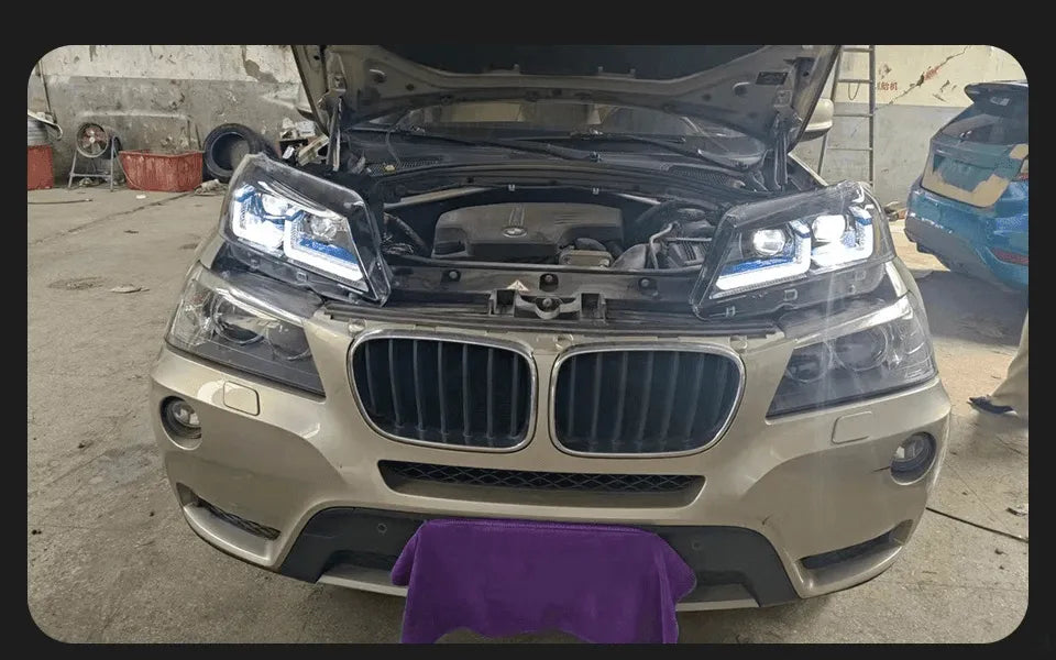 Lampy Przednie do BMW X3 F25 LED z DRL i Sygnałem (2010-2013, przed-LCI) - Multigenus