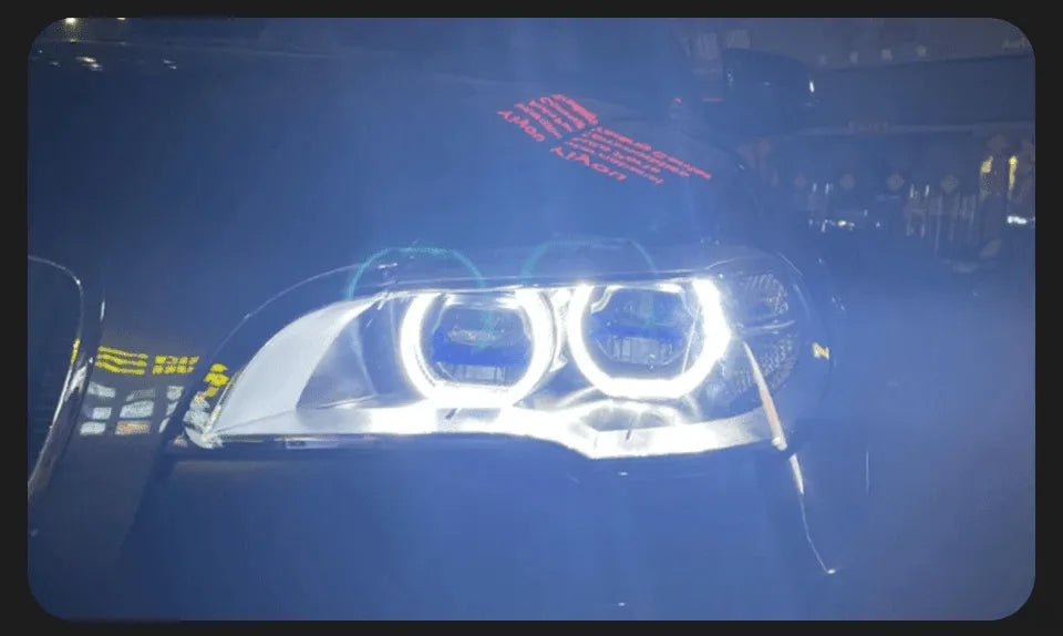 Lampy Przednie do BMW X5 E70 LED w Stylu Laserowym z DRL, Sygnałem i Lampą HID (2007-2013) - Multigenus