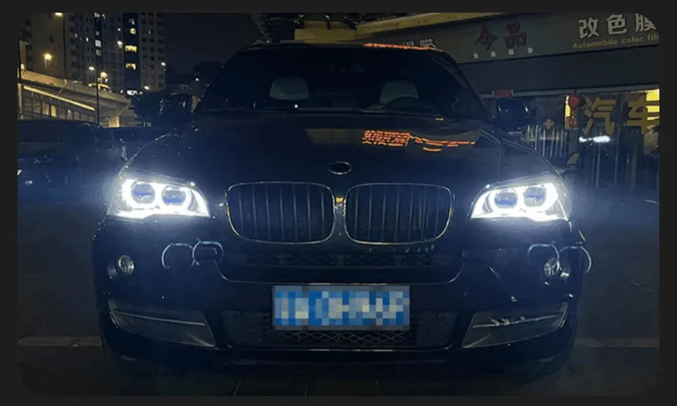 Lampy Przednie do BMW X5 E70 LED w Stylu Laserowym z DRL, Sygnałem i Lampą HID (2007-2013) - Multigenus