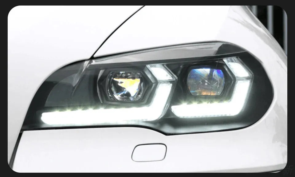 Lampy Przednie do BMW X5 E70 LED z Angel Eye, DRL i Sygnałem (2007-2013) - Multigenus