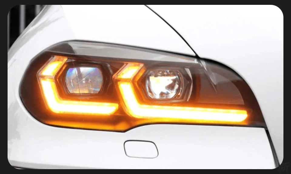 Lampy Przednie do BMW X5 E70 LED z Angel Eye, DRL i Sygnałem (2007-2013) - Multigenus