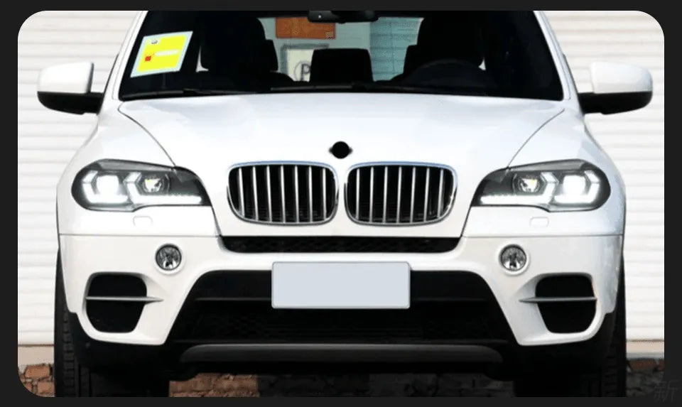 Lampy Przednie do BMW X5 E70 LED z Angel Eye, DRL i Sygnałem (2007-2013) - Multigenus