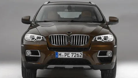 Lampy przednie do BMW X6 E71 2007 - 2013 reflektory LED projektory AngelEye, dzienne DRL i sygnał świetlny - Multigenus