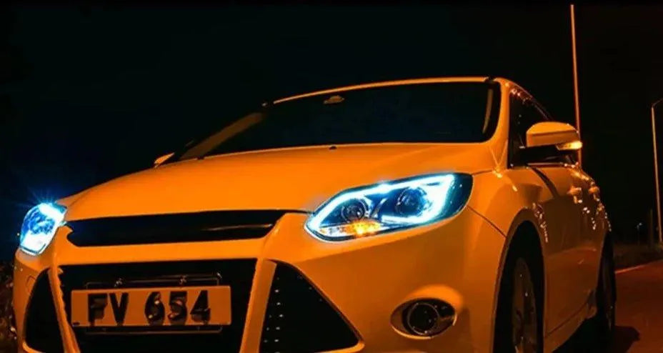 Lampy przednie do Ford Focus 2012-2014 Focus 3 - Reflektor LED z funkcją DRL, HID, Angel Eye Bi-Xenon Beam - Multigenus