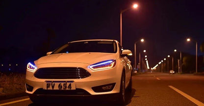 Lampy przednie do Ford Focus 2014-2017 Focus 4 - Reflektory LED z dynamicznym sygnałem, DRL, HID Bi-Xenon - Multigenus