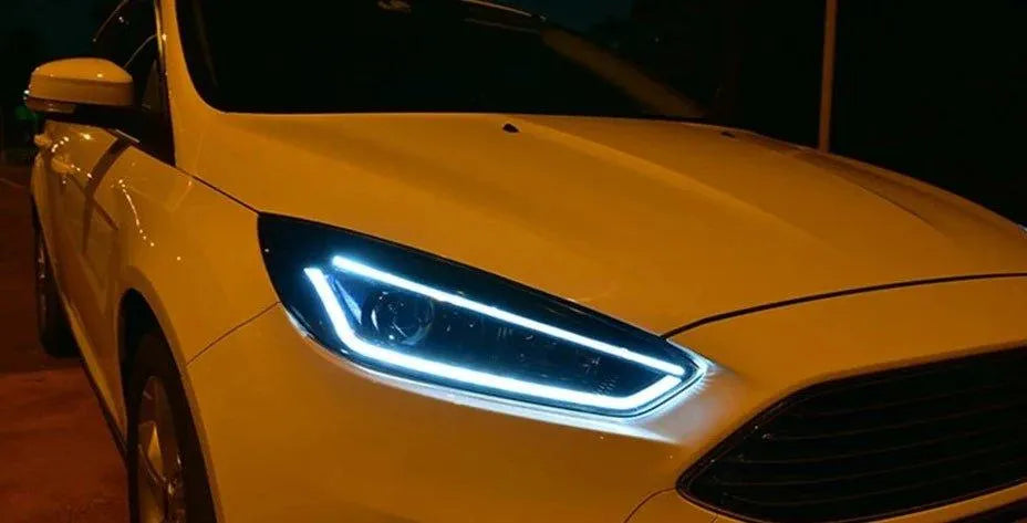 Lampy przednie do Ford Focus 2014-2017 Focus 4 - Reflektory LED z dynamicznym sygnałem, DRL, HID Bi-Xenon - Multigenus