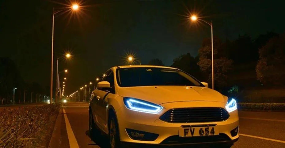 Lampy przednie do Ford Focus 2014-2017 Focus 4 - Reflektory LED z dynamicznym sygnałem, DRL, HID Bi-Xenon - Multigenus