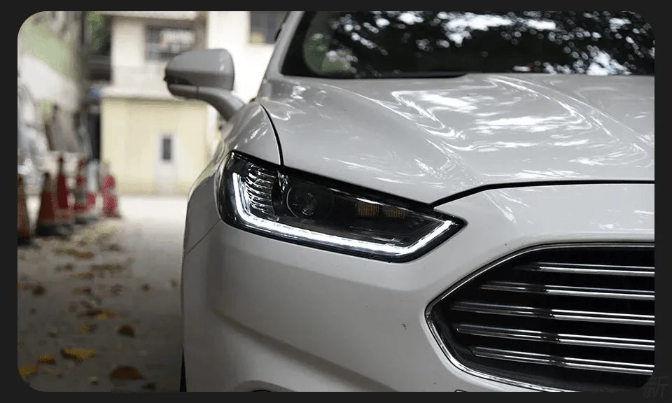 Lampy Przednie do Ford Mondeo Fusion LED z Lampą h7 HID, Dynamicznym Sygnałem i wiązką Bi-Xenon (2013-2016) - Multigenus