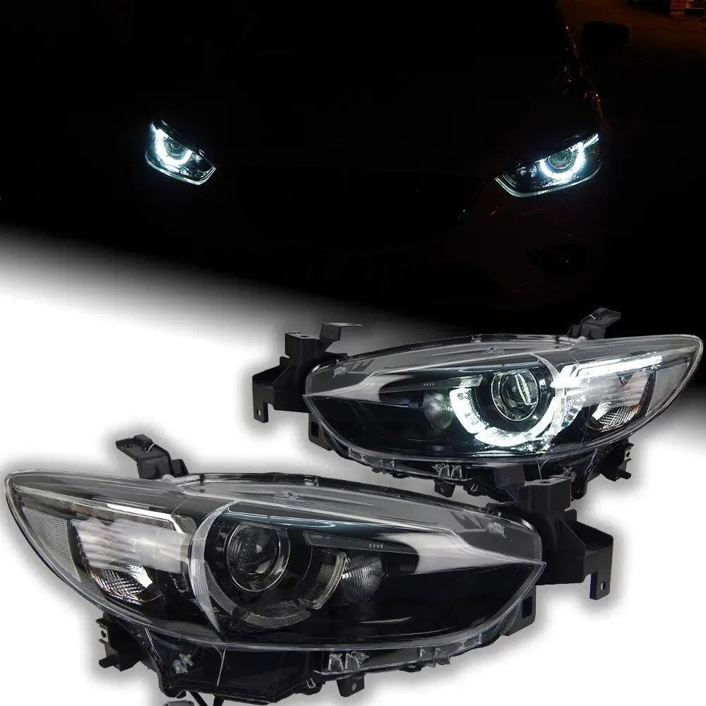 Lampy przednie Mazda 6 Reflektory LED 2013 - 2016 DRL Hid Angel Eye Bi Xenon - Multigenus