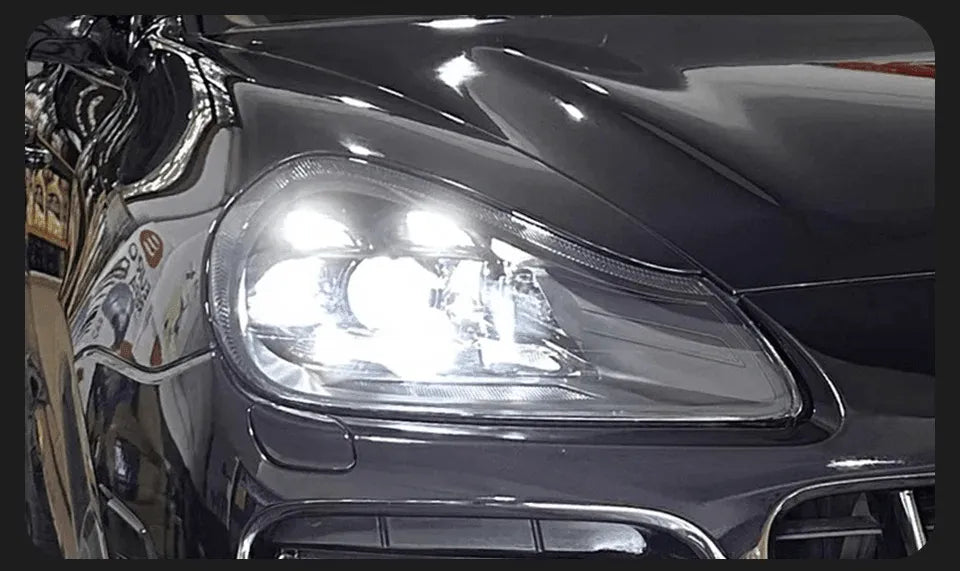 Lampy Przednie do Porsche Cayenne LED z Projektorową Soczewką i DRL (2007-2010) Cayenne GTS - Multigenus