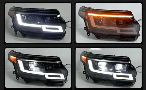 Lampy Przednie do Range Rover LED z DRL i Dynamicznym Sygnałem (2014-2017) - Multigenus