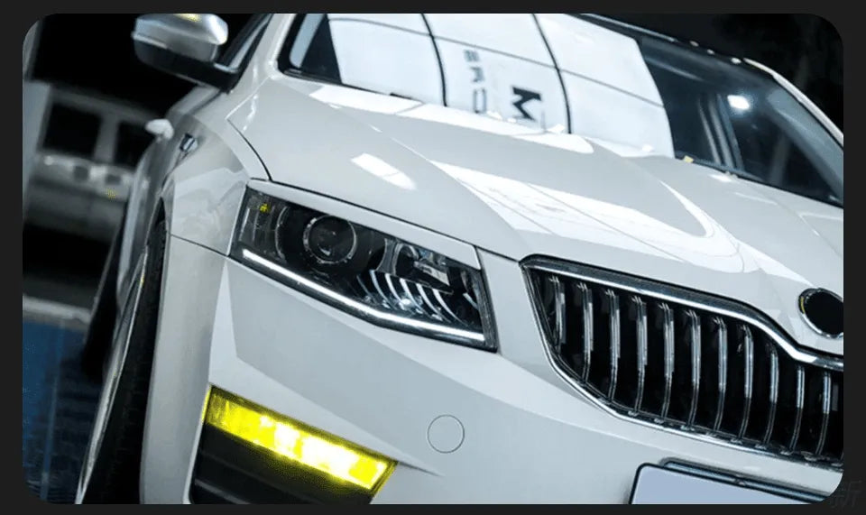 Lampy przednie do Skoda Octavia Reflektory 2015 - 2017 A6 LED DRL Hid Bi Xenon - Multigenus