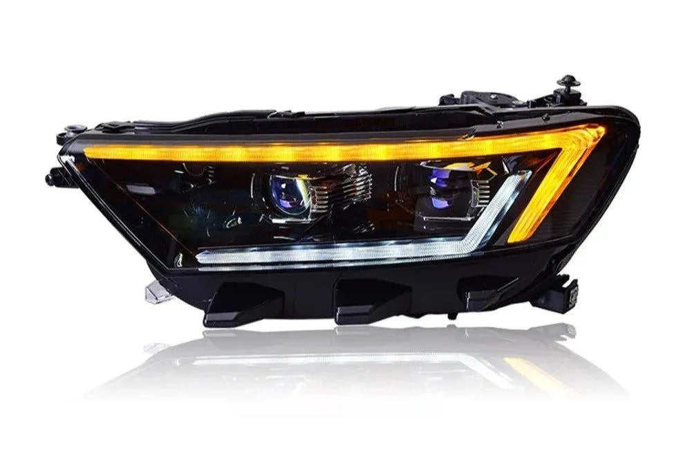 Lampy przednie do Volkswagen VW T-ROC 2017-2020 - Reflektory LED z dynamicznym sygnałem, soczewką projekcyjną i DRL - Multigenus