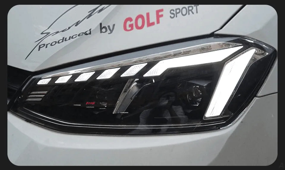 Lampy Przednie do VW Golf 7 LED w Stylu Audi z Animowanym DRL i Dynamicznym Sygnałem - Multigenus