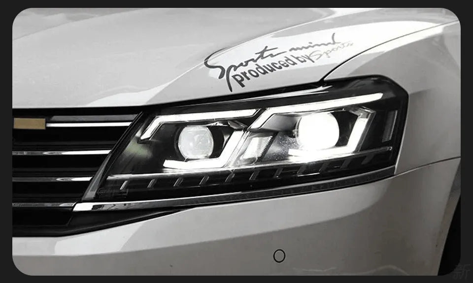 Lampy Przednie do VW Passat B7 LED z DRL, Lampami HID Bi-Xenon i Projektorową Soczewką (2011-2016) - Multigenus