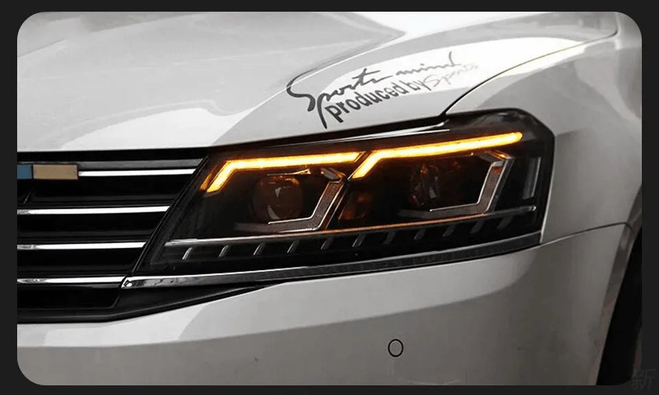 Lampy Przednie do VW Passat B7 LED z DRL, Lampami HID Bi-Xenon i Projektorową Soczewką (2011-2016) - Multigenus