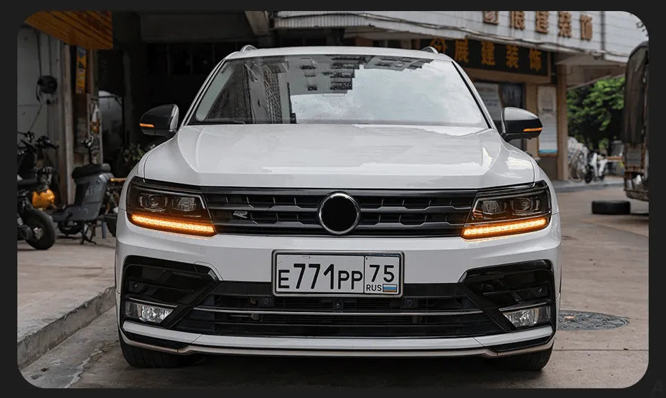 Lampy przednie do VW Tiguan (2017 - 2021) LED DRL HID i Angel Eye - Multigenus