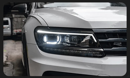 Lampy przednie do VW Tiguan (2017 - 2021) LED DRL HID i Angel Eye - Multigenus