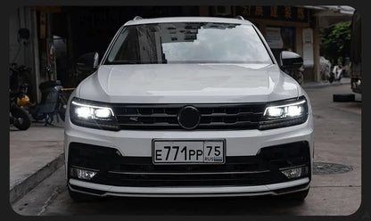 Lampy przednie do VW Tiguan (2017 - 2021) LED DRL HID i Angel Eye - Multigenus