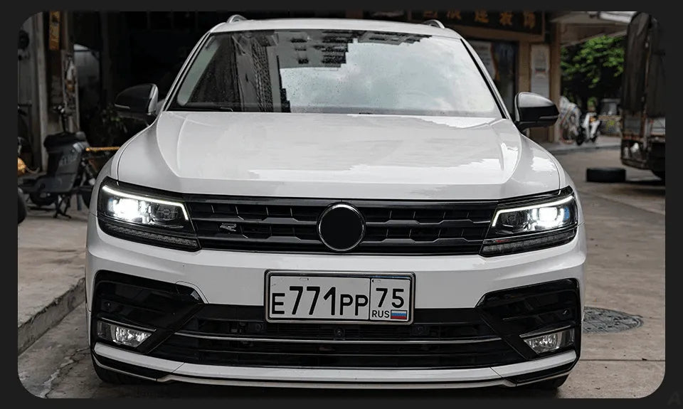 Lampy przednie do VW Tiguan (2017 - 2021) LED DRL HID i Angel Eye - Multigenus