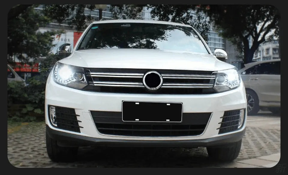 Lampy Przednie do VW Tiguan LED z DRL, HID Angel Eye i Wiązką Bi-Xenon (2013-2016) - Multigenus