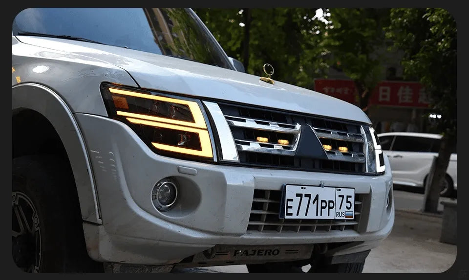 Lampy przednie LED do Pajero V93 - Reflektory 2006 - 2020 V97 Montero V87 V95 z Dynamicznym Sygnałem Animacji DRL - Multigenus