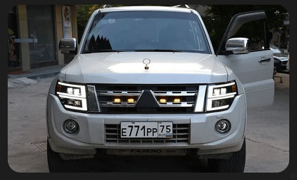 Lampy przednie LED do Pajero V93 - Reflektory 2006 - 2020 V97 Montero V87 V95 z Dynamicznym Sygnałem Animacji DRL - Multigenus