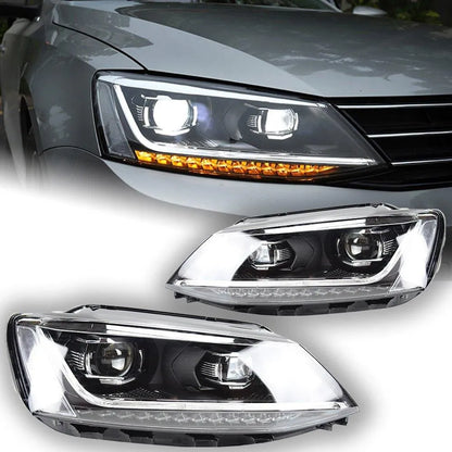 Lampy przednie reflektory VW Jetta Mk6 LED 2011 - 2018 B8 Drl Hid Bi Xenon - Multigenus