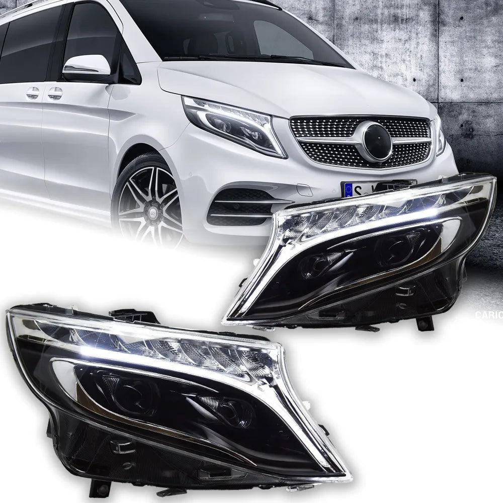 Lampy przednie Mercedes Vito 2013 - 2019 W447 Reflektory LED DRL Projektor Dynamiczne soczewki - Multigenus