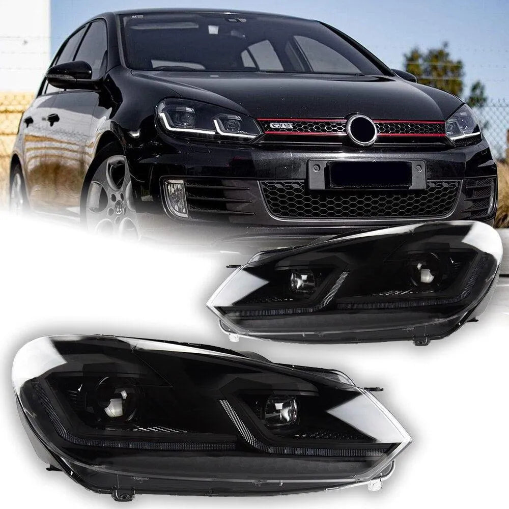 Lampy przednie Volkswagen VW Golf 6 2009 - 2012 Reflektory LED DRL HID Bi-Xenon - Multigenus