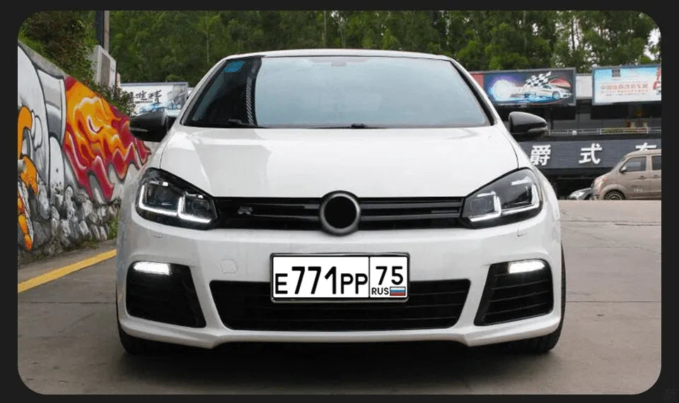 Lampy przednie Volkswagen VW Golf 6 2009 - 2012 Reflektory LED DRL HID Bi-Xenon - Multigenus