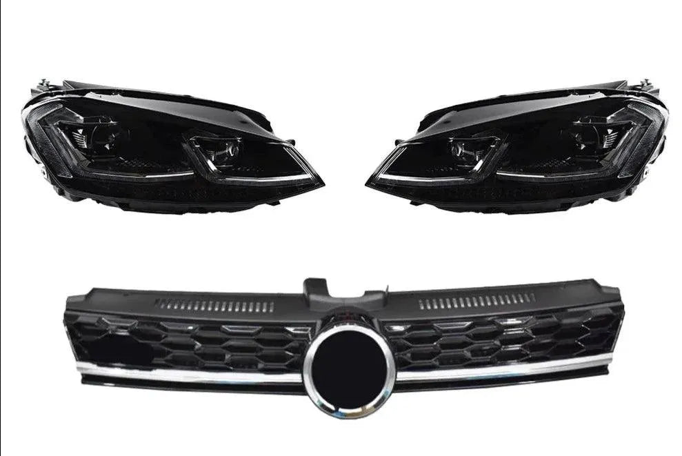 Lampy Przednie VW Golf 7.5 LED z DRL i Dynamicznym Sygnałem (2013-2020) - Multigenus