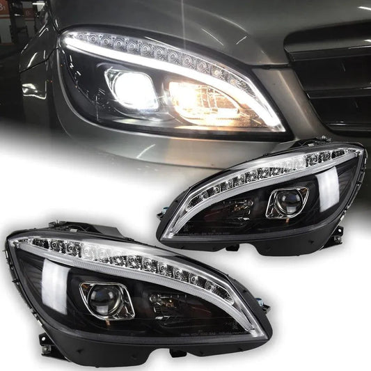 Lampy samochodowe dla Mercedes benz W204 (2007-2010) - C300 C260 C200 - Reflektory LED DRL, Hid Bi Xenon - Multigenus